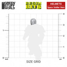 Load image into Gallery viewer, Resin Bits - Space Soldier Hero Heads 1/48 scale