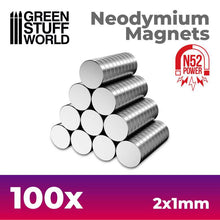 Load image into Gallery viewer, Neodymium Magnets 3x1mm - 100 units (N52)