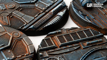 Load image into Gallery viewer, Spaceship Corridor Bases - Round 50mm (x3)