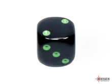 Load image into Gallery viewer, Chessex - Opaque 12mm D6 Dice Block - Black/Green
