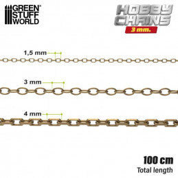 Hobby Chain & Jump Rings - 3mm x 1 metre