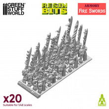 Load image into Gallery viewer, Resin Bits - Fire Swords 1/48 scale
