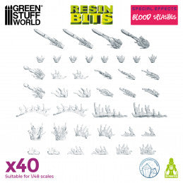 Resin Bits - Blood Splashes 1/48 scale