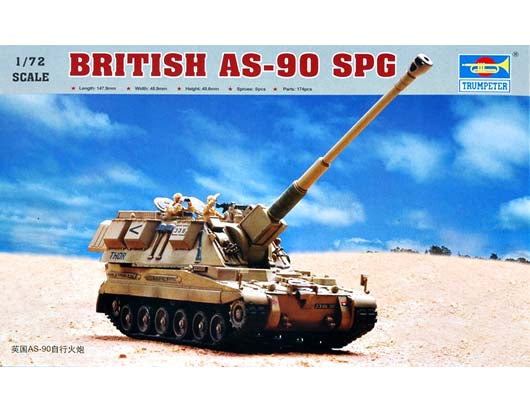 AS-90 155mm self propelled British howitzer 1:72