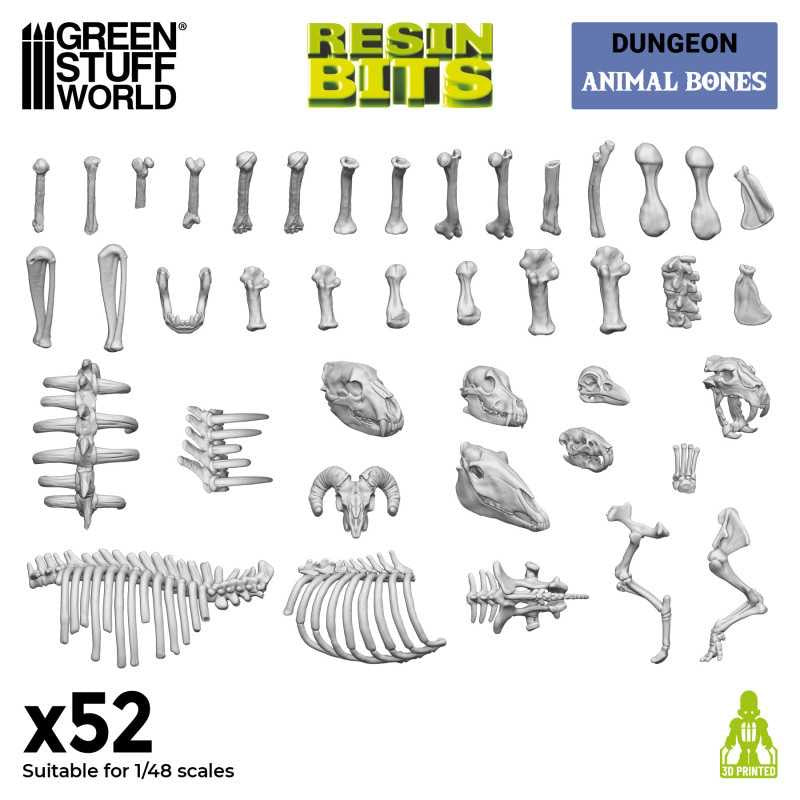 Resin Bits - Dungeon Animal Bones 1/48 scale