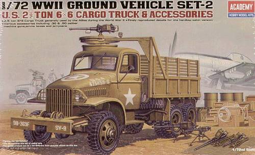 U.S. 2.5ton Cargo Truck & Accessories 1:72
