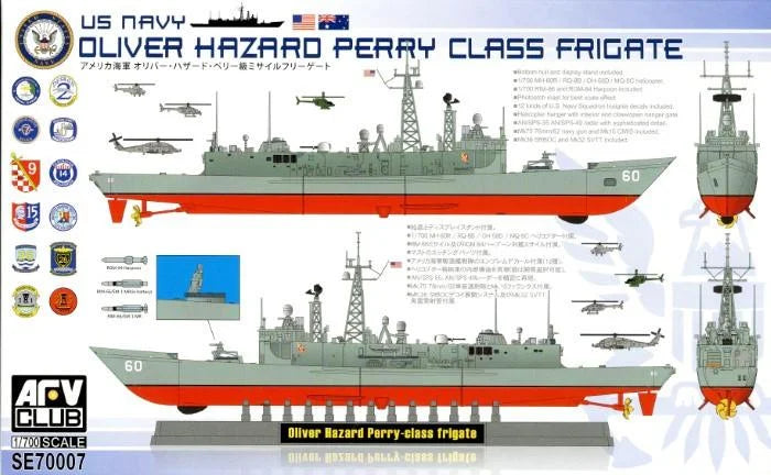 US Navy Oliver Hazard Perry Class Frigate 1:700