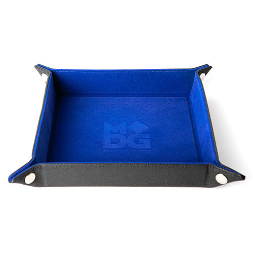 Fanroll - Fold Up Velvet Dice Tray w/ PU Leather Backing - Blue