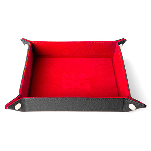 Fanroll - Fold Up Velvet Dice Tray w/ PU Leather Backing - Red