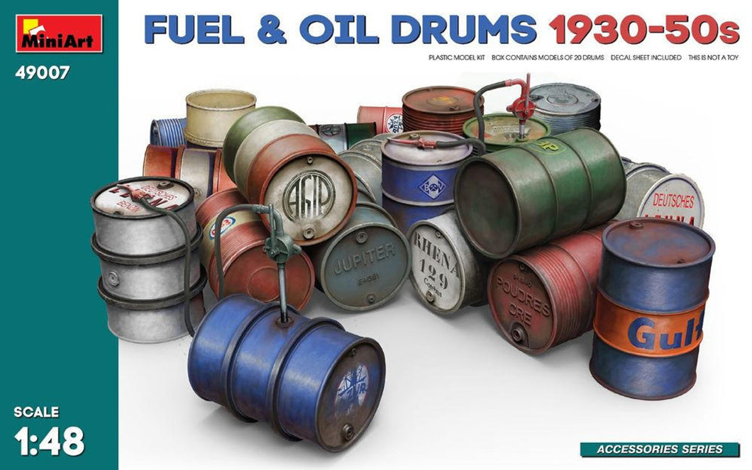 Fuel And Oil Drums 1930-1950s 1:48 scale
