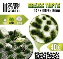 Grass TUFTS - 6mm self-adhesive - Dark Green