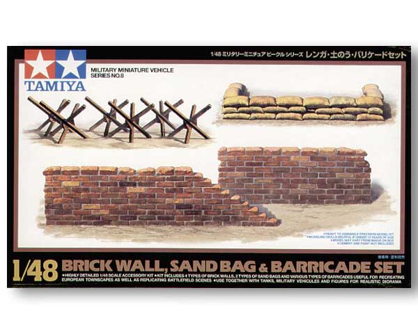Brick Wall, Sand Bag & Barricade Set 1:48