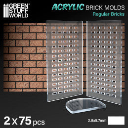 Acrylic Brick Moulds - Regular Bricks (Pack x2)