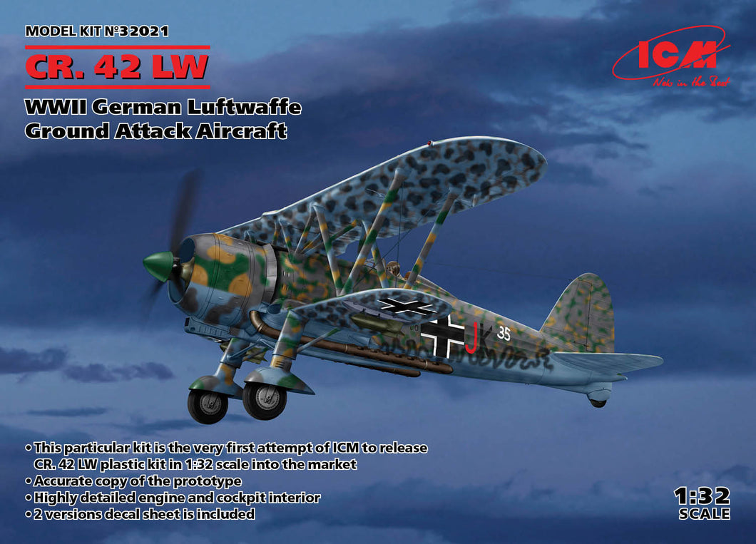 CR. 42 LW WWII German Luftwaffe Ground Attack Aircraft 1:32