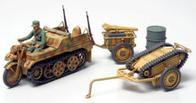 Load image into Gallery viewer, Kettenkraftrad w/Infantry cart and Goliath Demolition Vehicle 1:48
