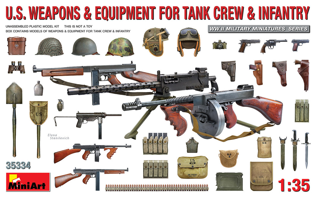 US Weapons and Equipment for Tank crew and Infantry 1:35