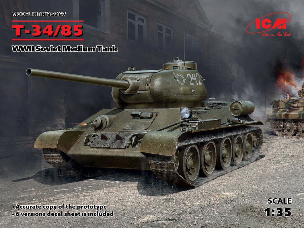 T-34/85 WWII Soviet Medium Tank 1:35