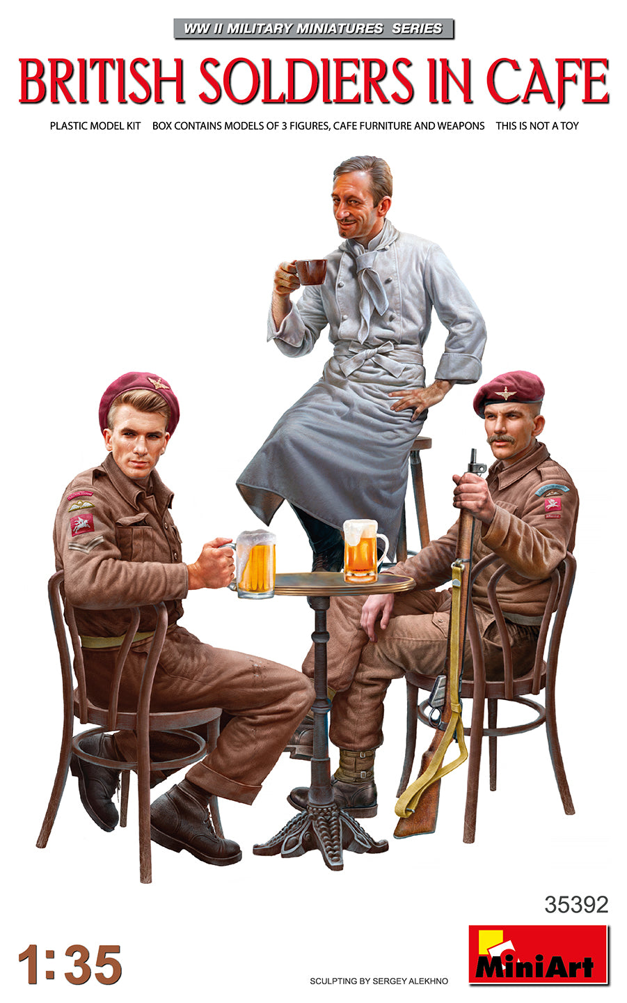 British Soldiers in Cafe 1:35