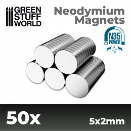 Neodymium Magnets 5x2mm - SET x50 (N35)