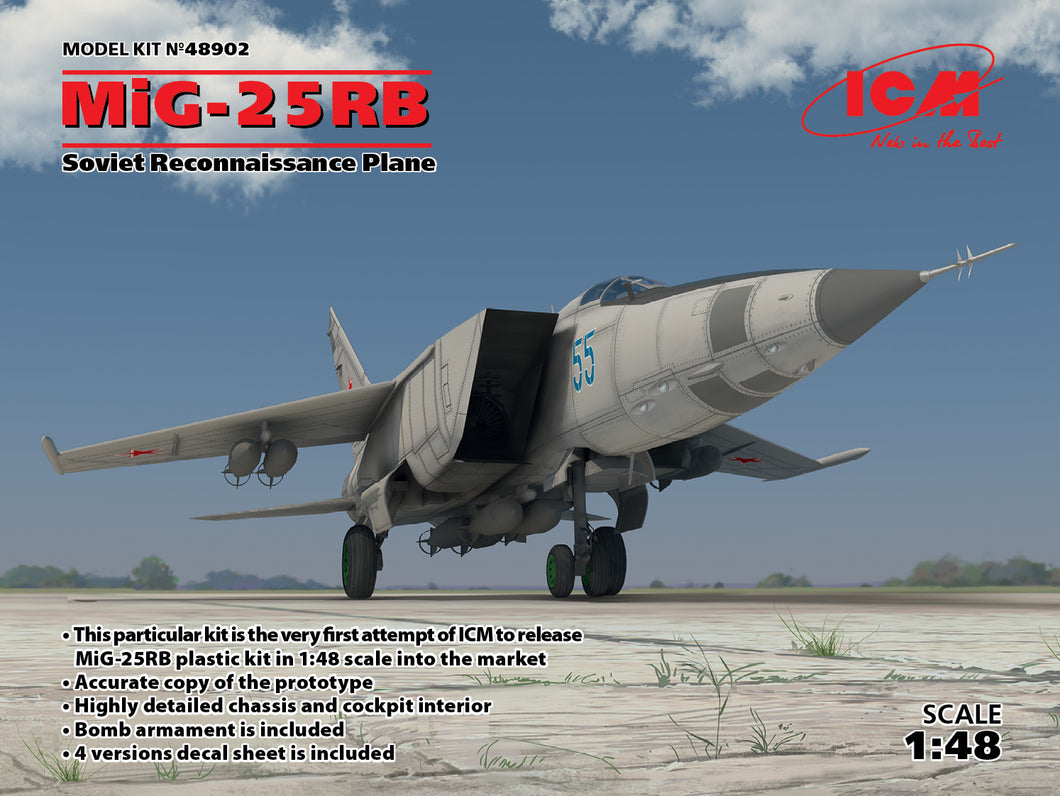 MiG-25 RB Soviet Reconnaissance Plane 1:48