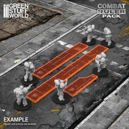 WTC Rulers - Fluorescent Orange (x3)