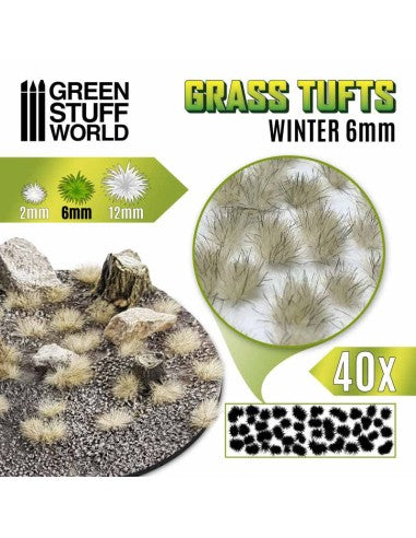 Grass TUFTS - 6mm self-adhesive - Winter