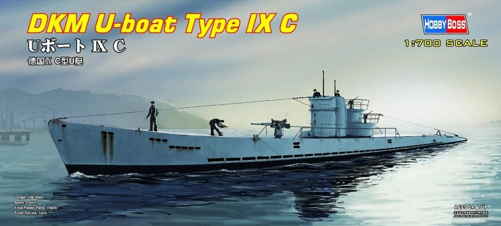 WWII DKM U-boat Type IXC 1:700