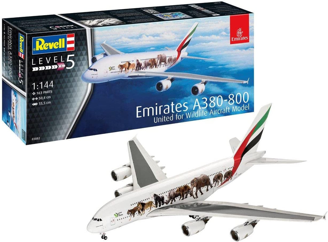 Emirates Airbus A380-800 United for Wildlife Aircraft Model 1:144