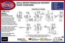 Load image into Gallery viewer, 54mm British Napoleonic Peninsular Infantry Flank Companies (x16)
