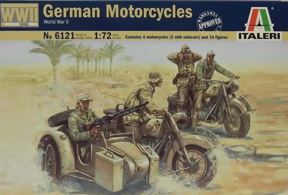 WWII German Motorcycles 1:72 scale