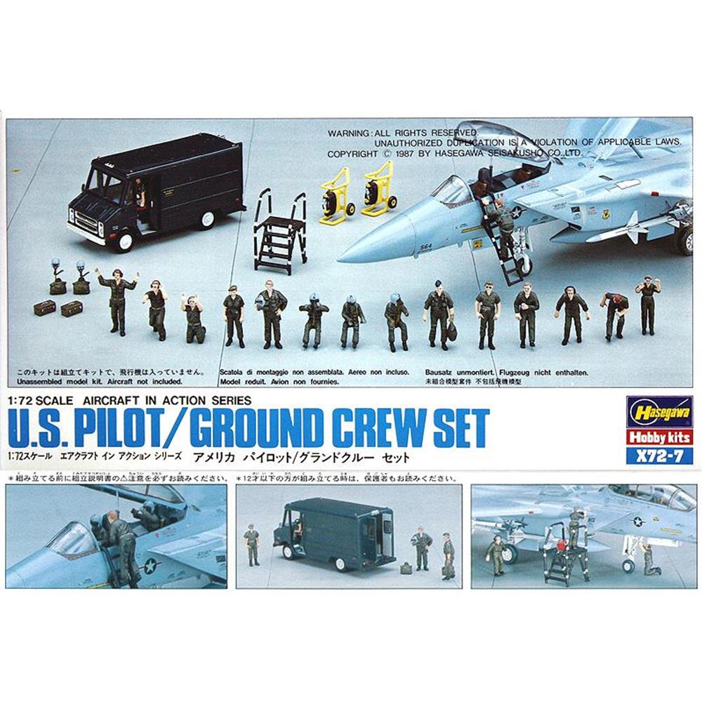 U.S. Pilot/Ground Crew Set 1:72 scale