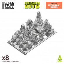 Load image into Gallery viewer, Resin Bits - Mechanical Skulls 1:48 scale
