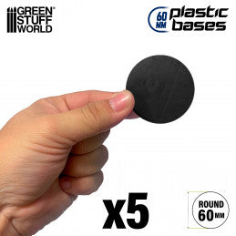 Plastic Bases - Round 60mm BLACK