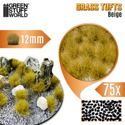 Grass TUFTS - 12mm self-adhesive - Beige
