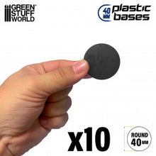 Load image into Gallery viewer, Plastic Bases - Round 40mm - Hollow BLACK
