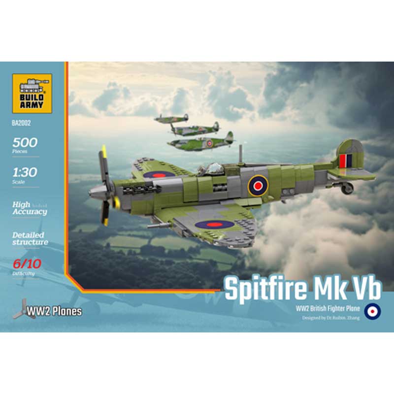 Supermarine Spitfire MkVb - WWII British Fighter Plane (Build Army Bricks)