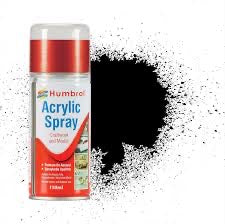 Humbrol Acrylic Spray Paint Gloss Black