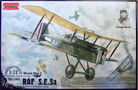 RAF. S.E.5a w/Wolseley Viper 1:72 scale