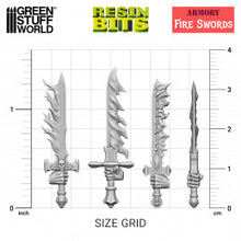 Load image into Gallery viewer, Resin Bits - Fire Swords 1/48 scale
