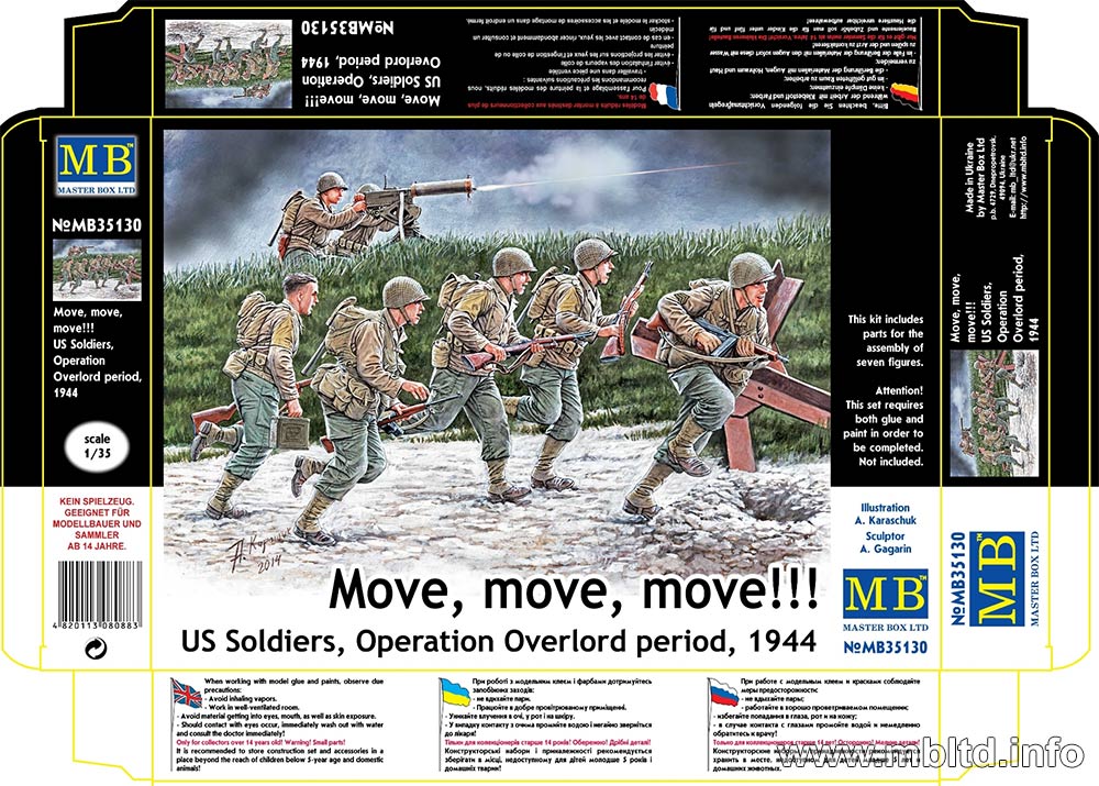 “Move, move, move!” Operation Overlord US Infantry 1:35 scale