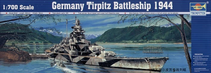 Germany Tirpitz Battleship 1944 1:700 scale