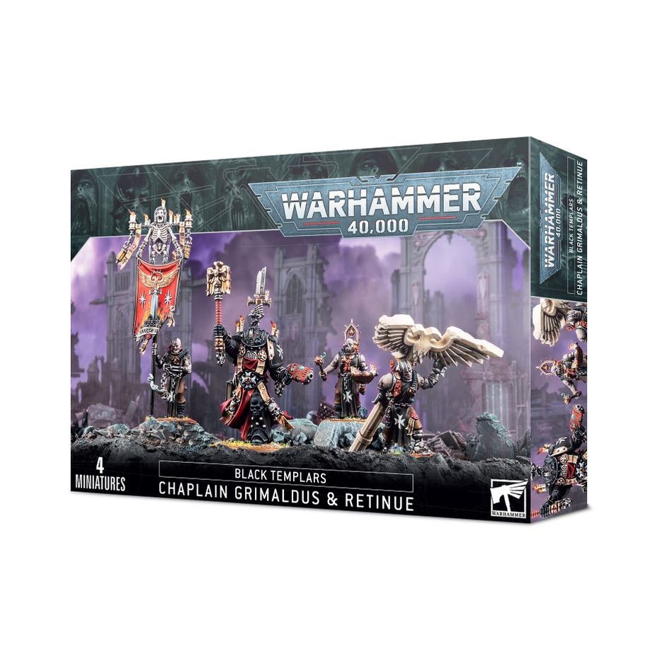 Space Marines : Black Templars : Chaplain Grimaldus & Retinue