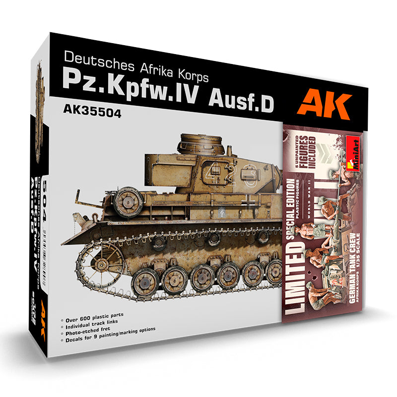 Pz.Kpfw.IV Ausf.D Afrika Korps with 5 Figures (Ltd Edition) 1:35