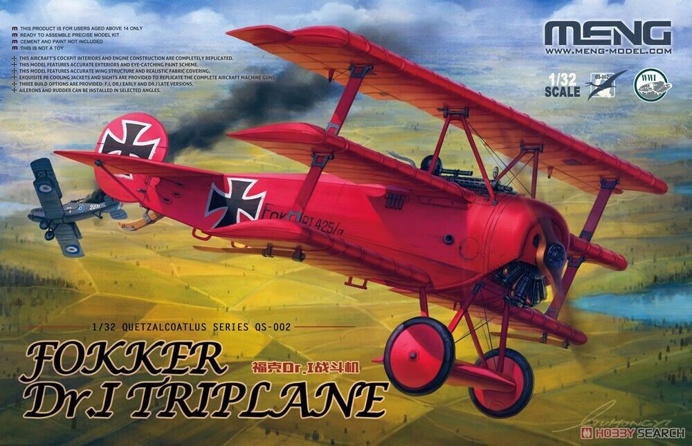 Fokker Dr.I Triplane w/1:10 Resin Figure