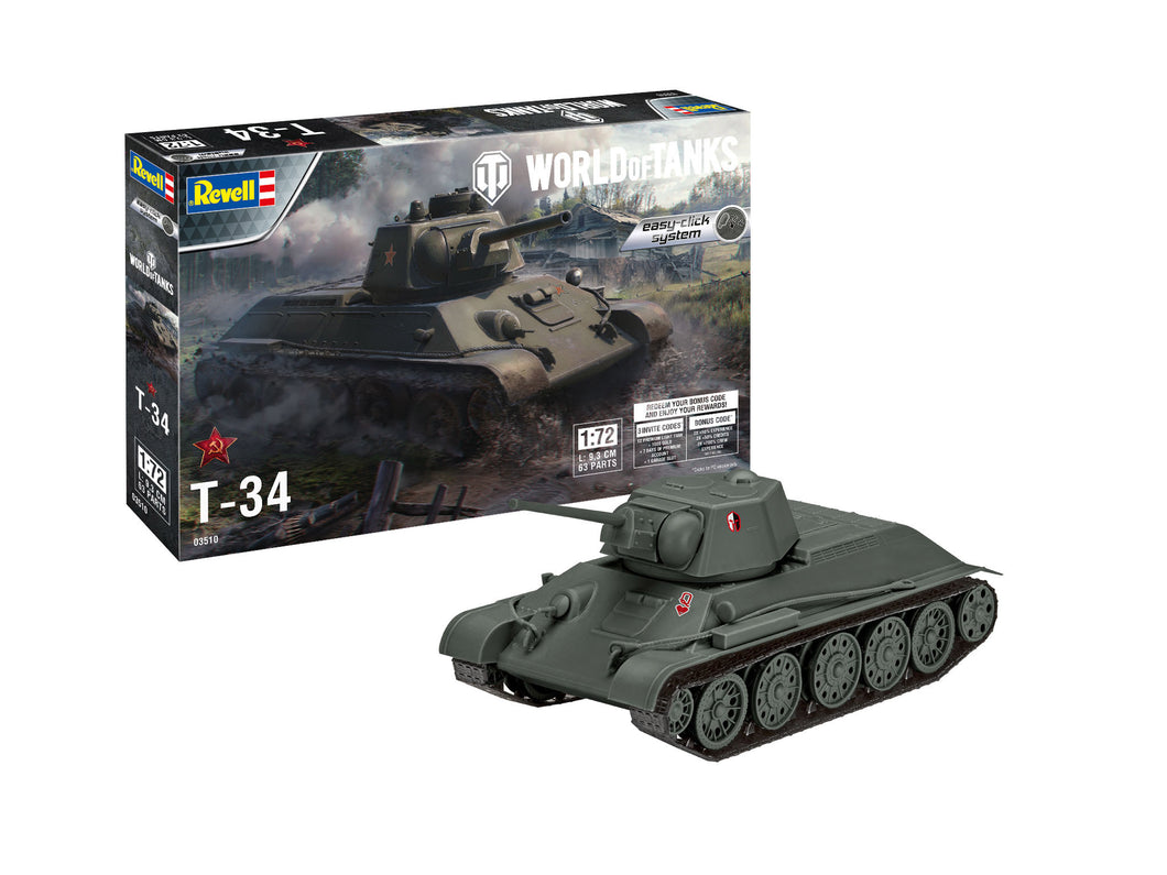 T-34 (World of Tanks) 1:72 scale Easy Click