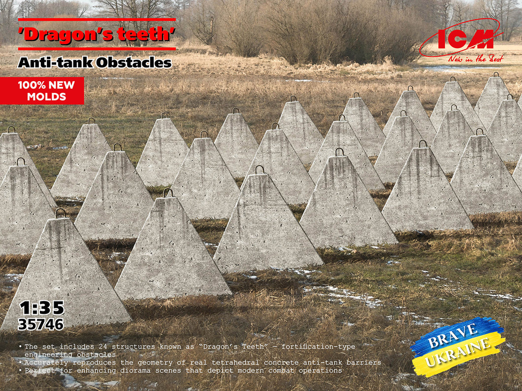 ‘Dragons’ Teeth’ Anti-Tank Obstacles 1:35 scale