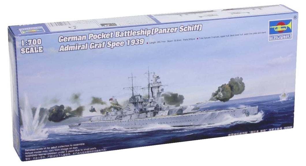 German Pocket Battleship Admiral Graf Spee 1939 1:700 scale