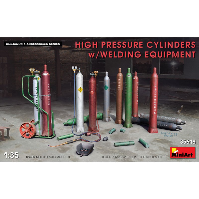 High Pressure Cylinders w/Welding Equipment 1:35 scale