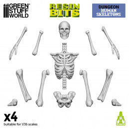 Resin Bits - Human Skeletons 1/35 scale