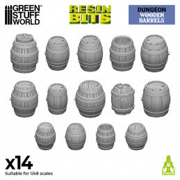 Resin Bits - Wooden Barrels 1/48 scale